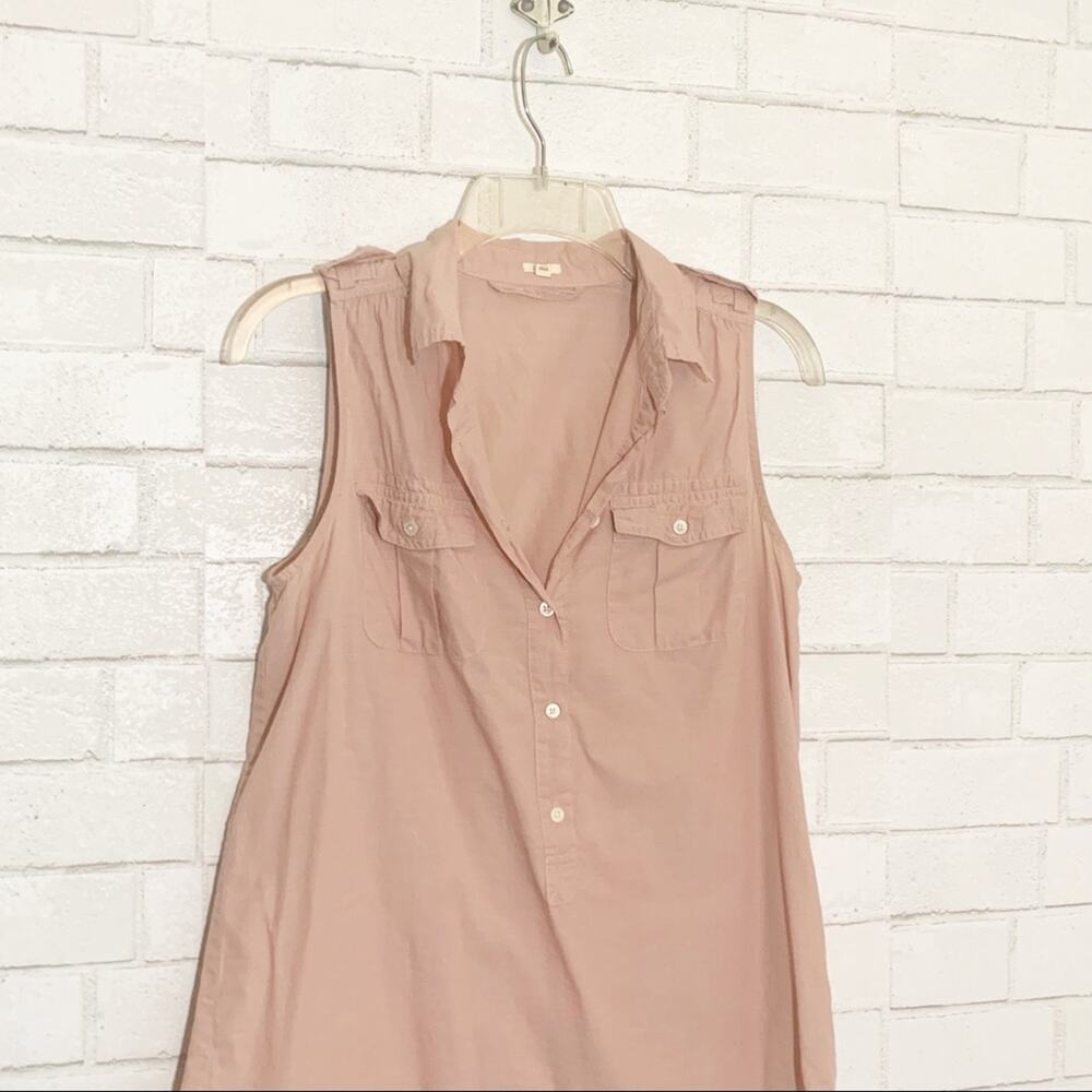 J. Crew Blush Sleevless Popover Cotton Top XS - Picture 3 of 14